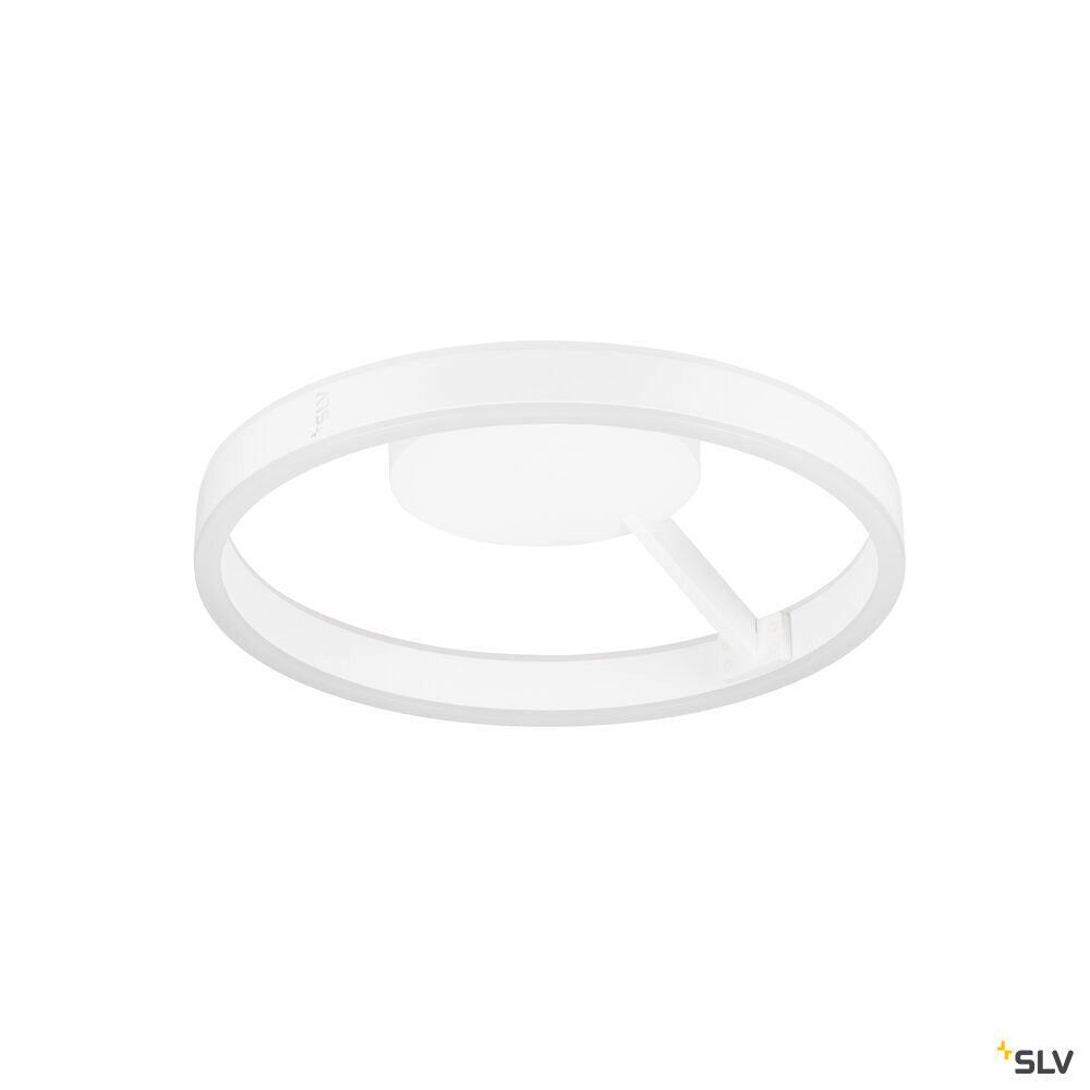 SLV ONE, wall and ceiling-mounted light, round, 2700/3000 K, 14 W, DALI, touch, 130°, white 1008552