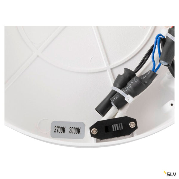 SLV ONE, wall and ceiling-mounted light, round, 2700/3000 K, 14 W, DALI, touch, 130°, white 1008552