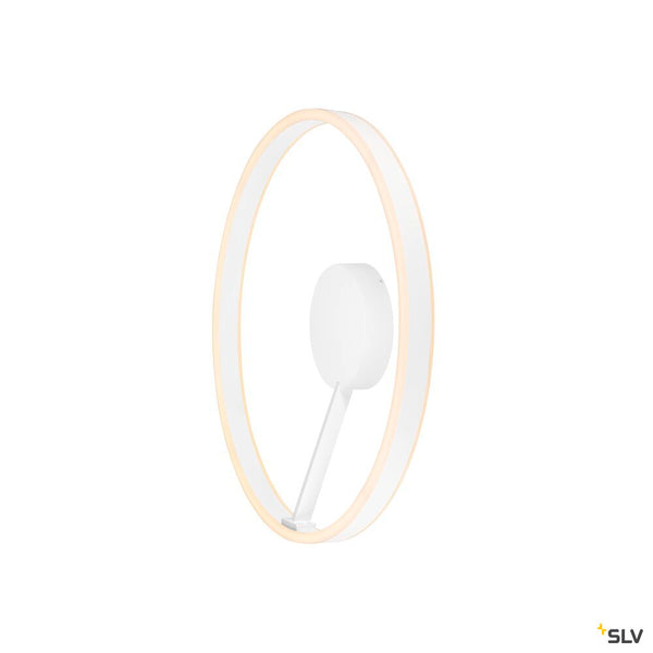 SLV ONE, wall and ceiling-mounted light, round, 2700/3000 K, 23 W, DALI, touch, 130°, white 1008555
