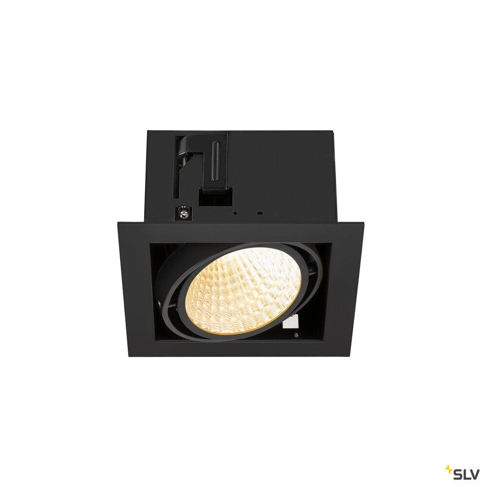 SLV KADUX, recessed ceiling light, single, 3000 K, DALI 2, touch, 30°, black 1008568