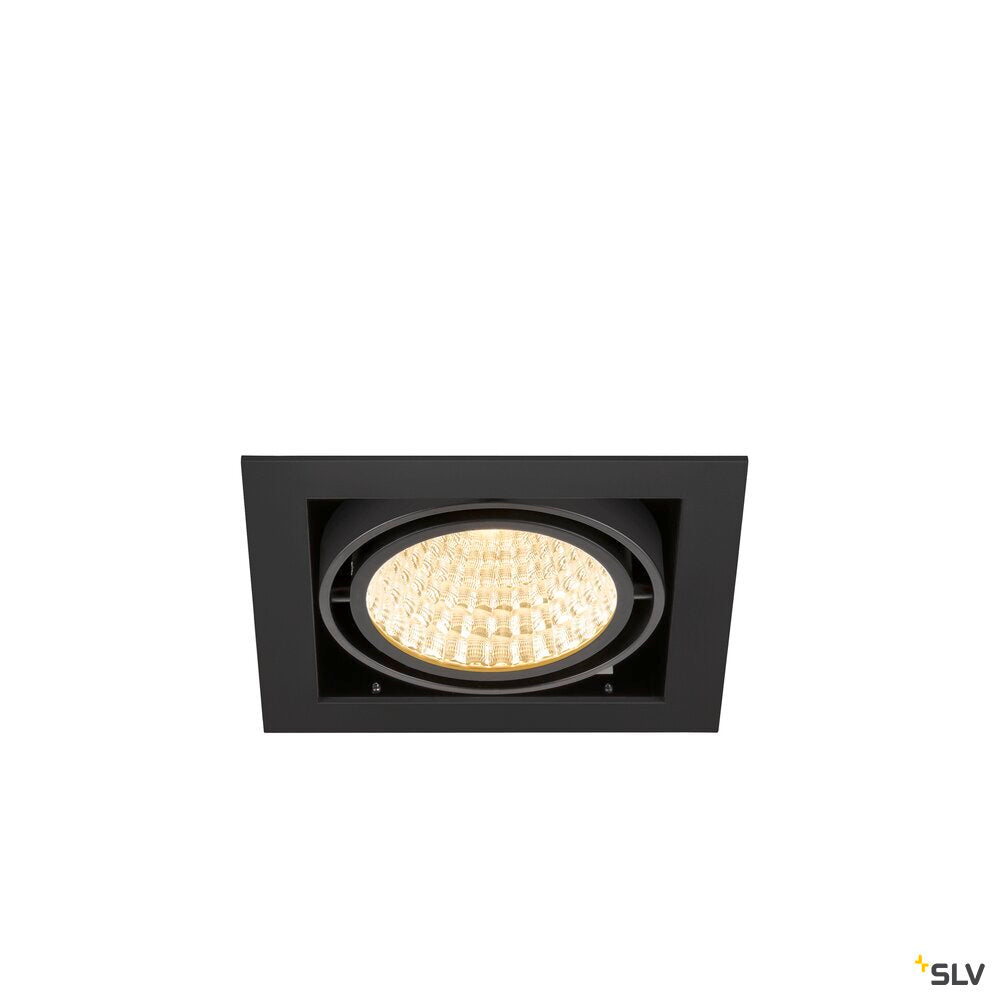 SLV KADUX, recessed ceiling light, single, 3000 K, DALI 2, touch, 30°, black 1008568
