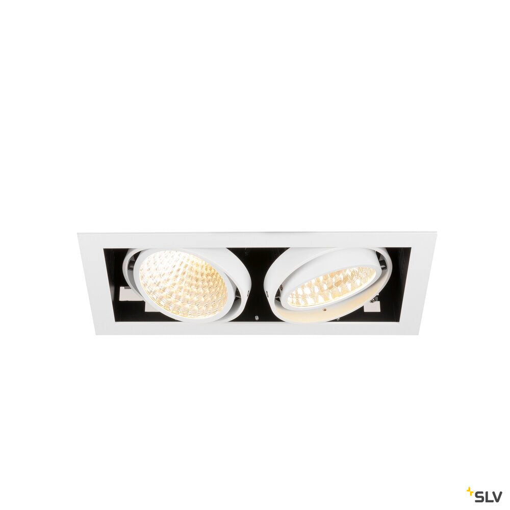 SLV KADUX, recessed ceiling light, double, 3000 K, DALI 2, touch, 30°, white 1008571