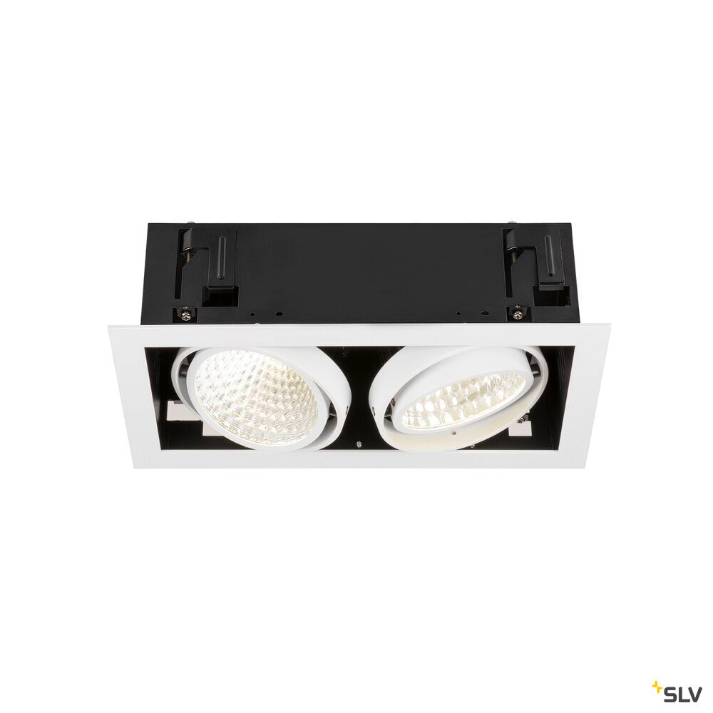 SLV KADUX, recessed ceiling light, double, 4000 K, DALI 2, touch, 30°, white 1008573