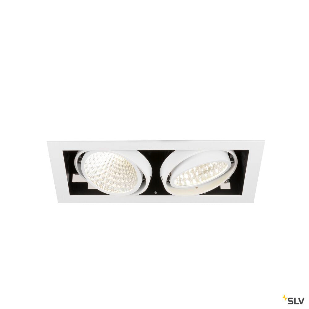 SLV KADUX, recessed ceiling light, double, 4000 K, DALI 2, touch, 30°, white 1008573