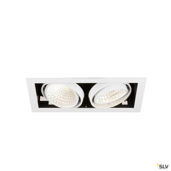SLV KADUX, recessed ceiling light, double, 4000 K, DALI 2, touch, 30°, white 1008573