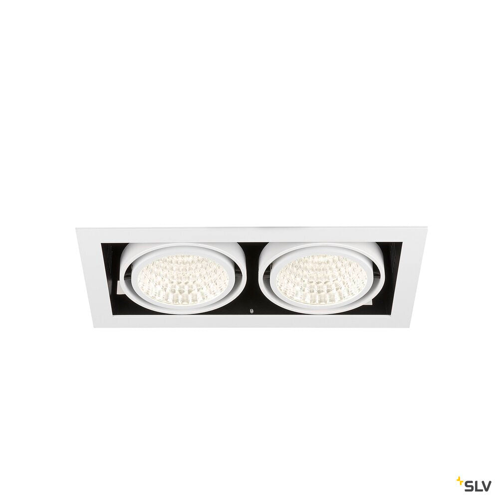 SLV KADUX, recessed ceiling light, double, 4000 K, DALI 2, touch, 30°, white 1008573