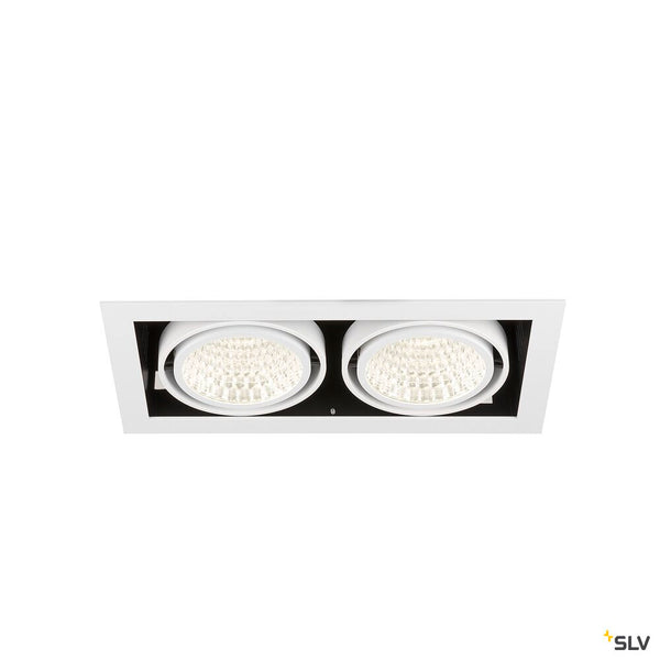 SLV KADUX, recessed ceiling light, double, 4000 K, DALI 2, touch, 30°, white 1008573