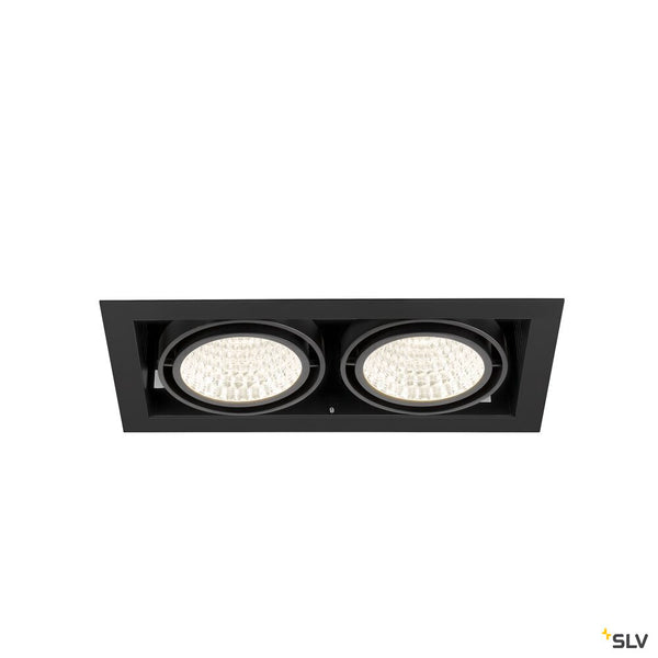 SLV KADUX, recessed ceiling light, double, 4000 K, DALI 2, touch, 30°, black 1008574