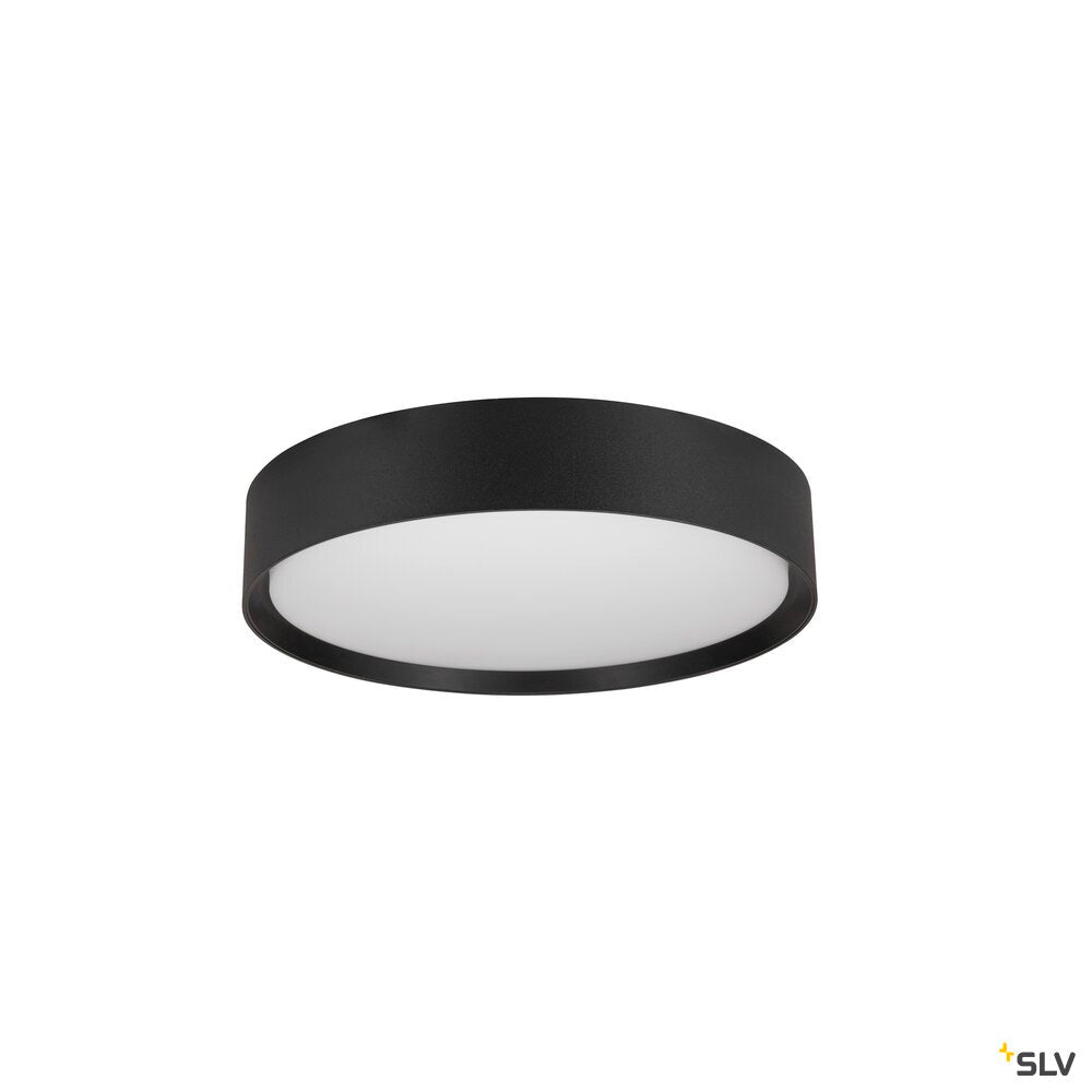 SLV DECONA 30, ceiling-mounted light, round, 2700/3000 K, 18 W, PHASE, black 1008578