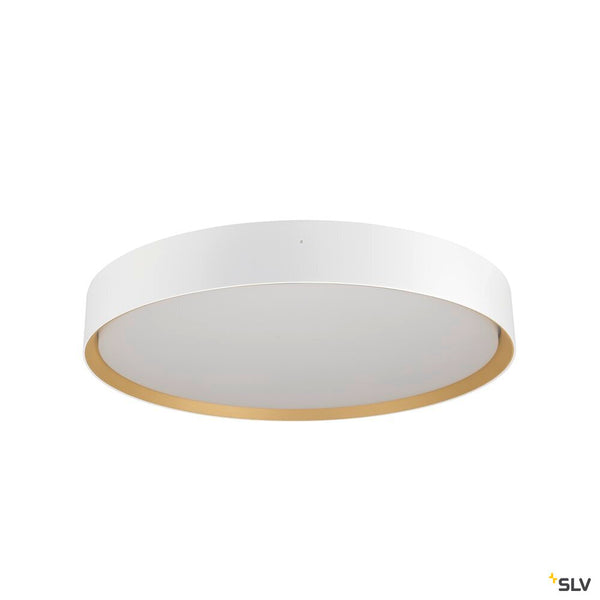 SLV DECONA 42, ceiling-mounted light, round, 2700/3000 K, 23 W, PHASE, white / gold 1008583