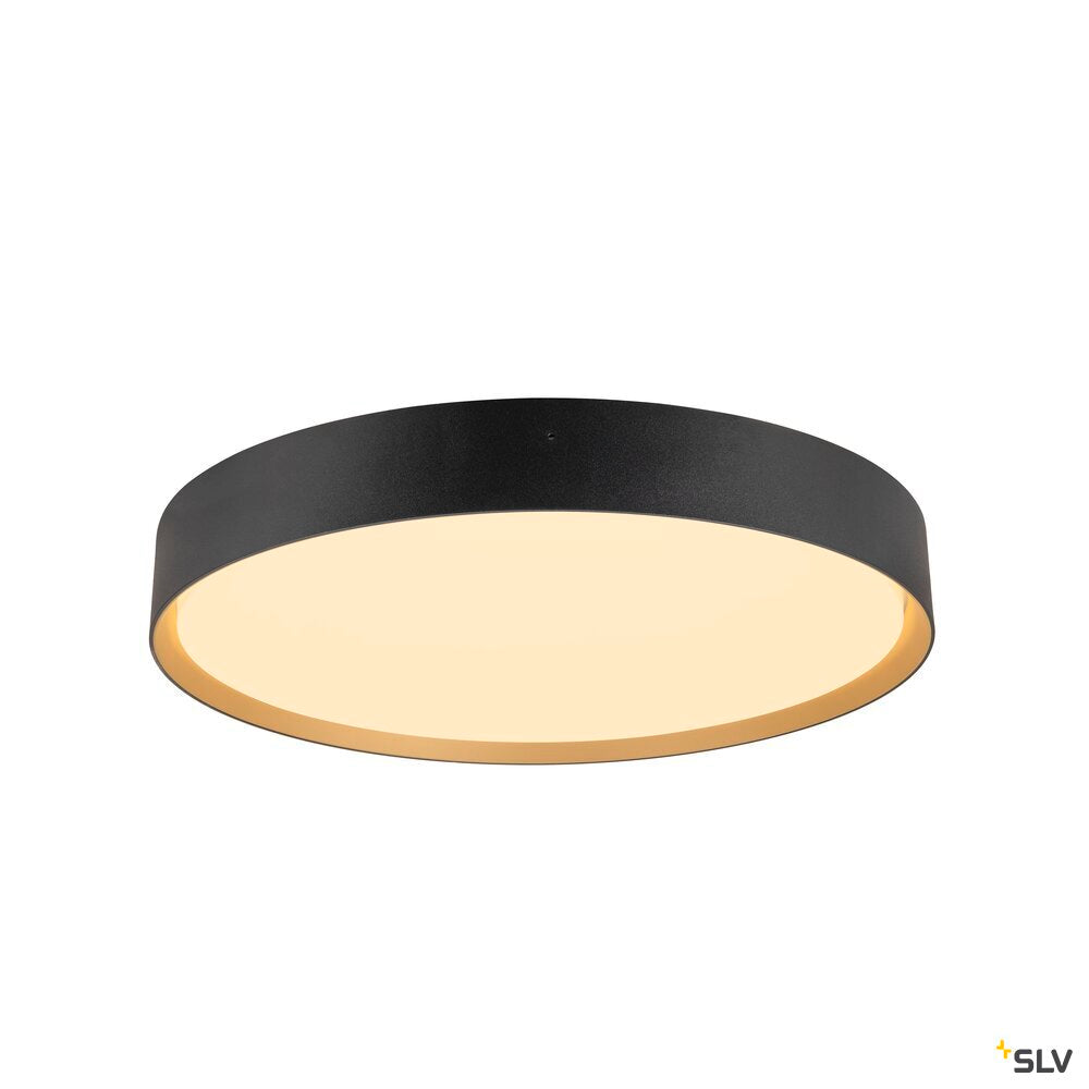 SLV DECONA 42, ceiling-mounted light, round, 2700/3000 K, 23 W, PHASE, black / gold 1008584