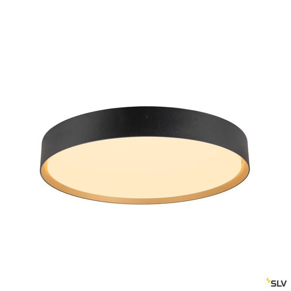 SLV DECONA 42, ceiling-mounted light, round, 2700/3000 K, 23 W, PHASE, black / gold 1008584