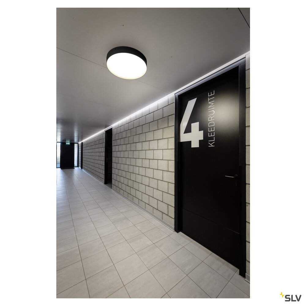 SLV DECONA 42, ceiling-mounted light, round, 2700/3000 K, 23 W, PHASE, black / gold 1008584