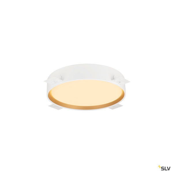 SLV DECONA 30, ceiling-mounted light, round, 2700/3000 K, 18 W, PHASE, white / gold 1008579