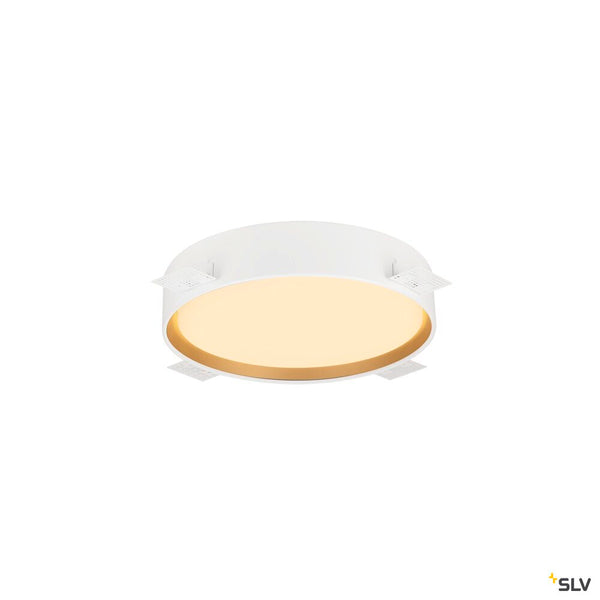 SLV DECONA 30, ceiling-mounted light, round, 2700/3000 K, 18 W, PHASE, black / gold 1008580