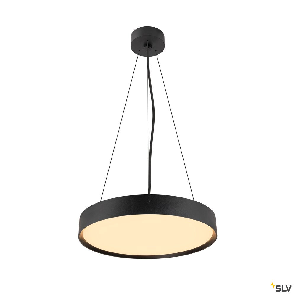 SLV DECONA 42, ceiling-mounted light, round, 2700/3000 K, 23 W, PHASE, black 1008582