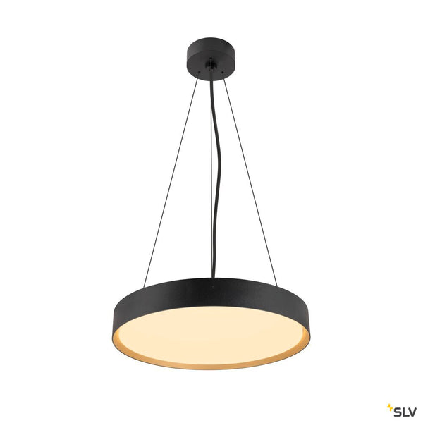 SLV DECONA 42, ceiling-mounted light, round, 2700/3000 K, 23 W, PHASE, black / gold 1008584
