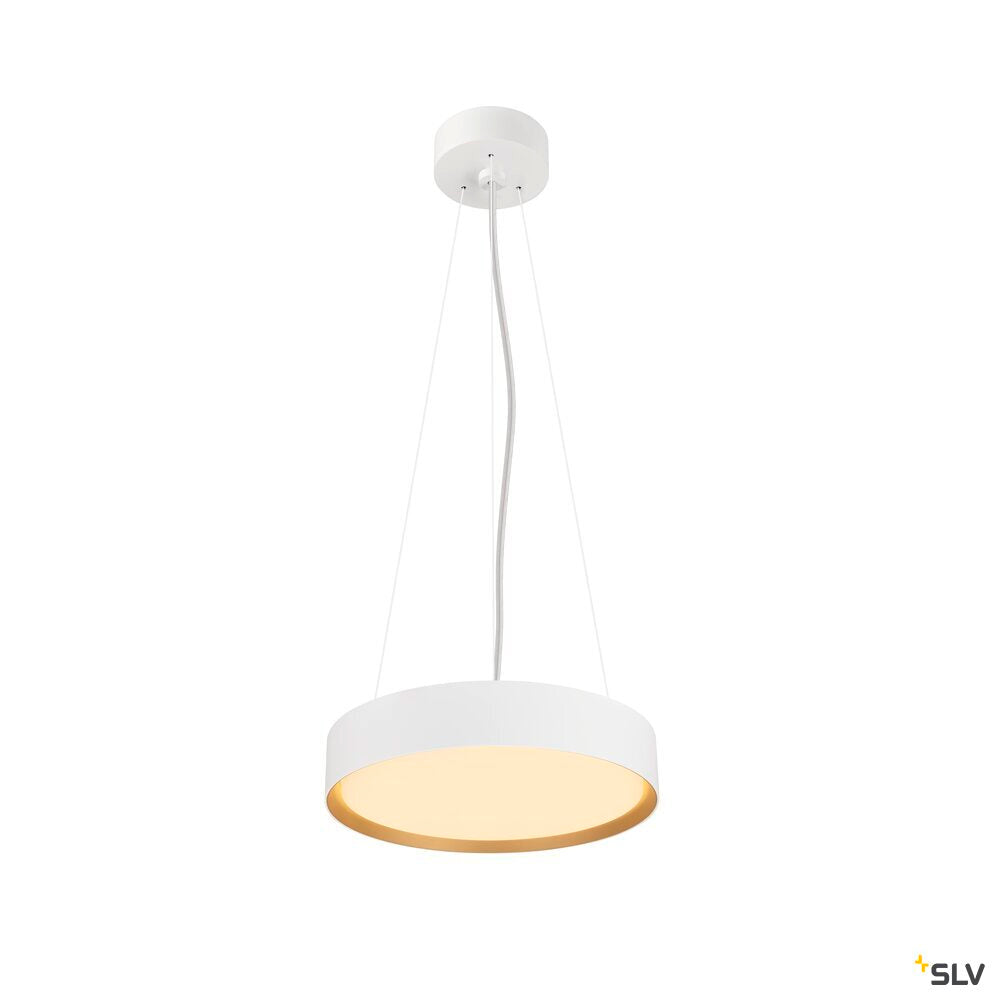 SLV DECONA 30, ceiling-mounted light, round, 2700/3000 K, 18 W, PHASE, white / gold 1008579