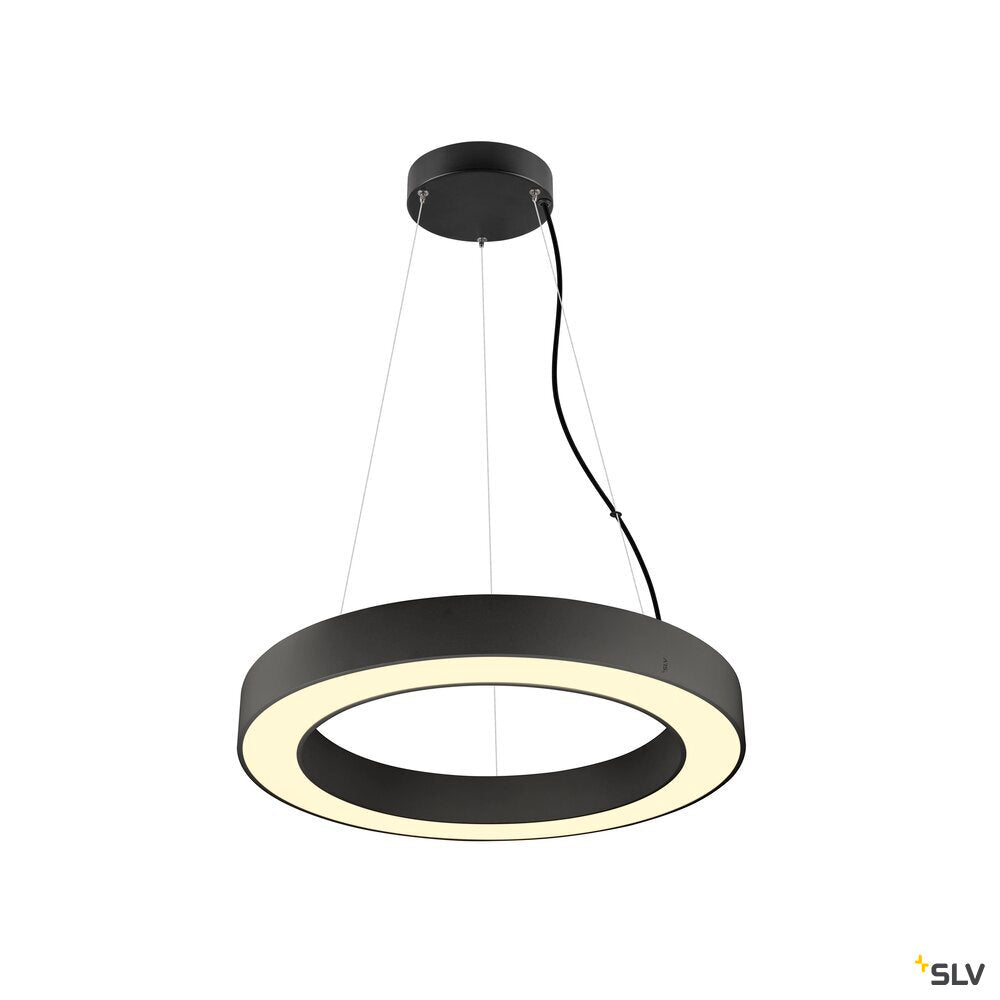 SLV MEDO® RING 60, pendant light, pendant length 300 cm, 3000/4000 K, 110°, DALI, touch, black 1008589