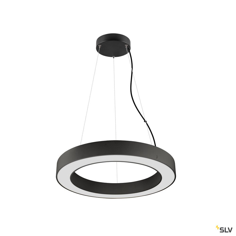 SLV MEDO® RING 60, pendant light, pendant length 300 cm, 3000/4000 K, 110°, DALI, touch, black 1008589