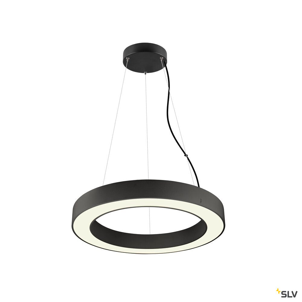 SLV MEDO® RING 60, pendant light, pendant length 300 cm, 3000/4000 K, 110°, DALI, touch, black 1008589