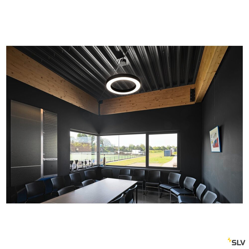 SLV MEDO® RING 60, pendant light, pendant length 300 cm, 3000/4000 K, 110°, DALI, touch, black 1008589