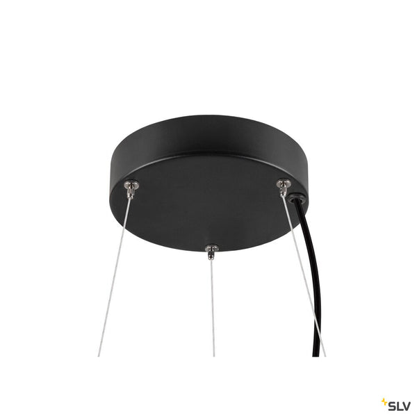 SLV MEDO® RING 60, pendant light, pendant length 300 cm, 3000/4000 K, 110°, DALI, touch, black 1008589