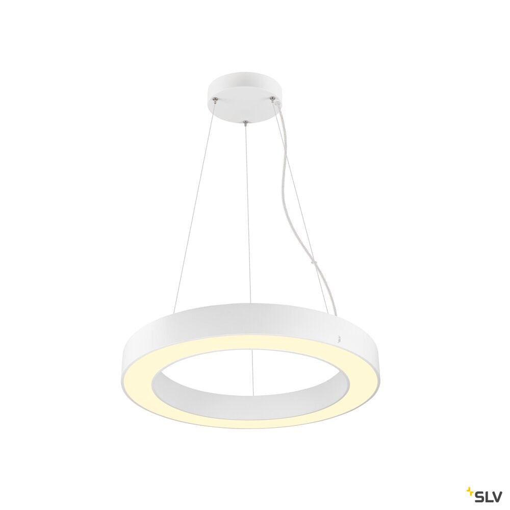 SLV MEDO® RING 60, pendant light, pendant length 300 cm, 3000/4000 K, 110°, DALI, touch, white 1008590