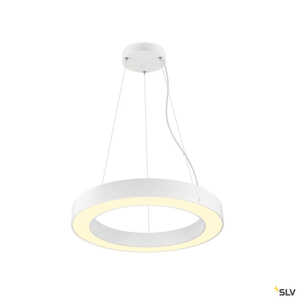 SLV MEDO® RING 60, pendant light, pendant length 300 cm, 3000/4000 K, 110°, DALI, touch, white 1008590