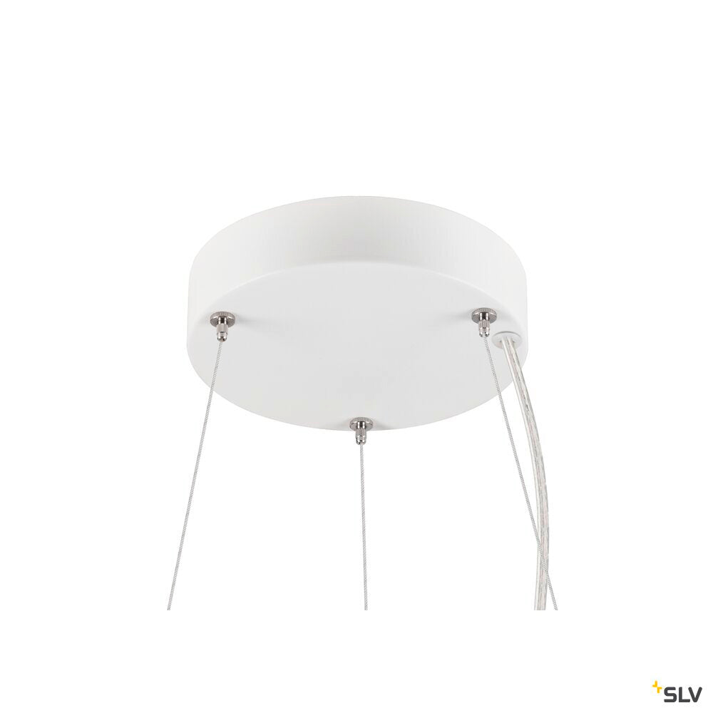 SLV MEDO® RING 60, pendant light, pendant length 300 cm, 3000/4000 K, 110°, DALI, touch, white 1008590