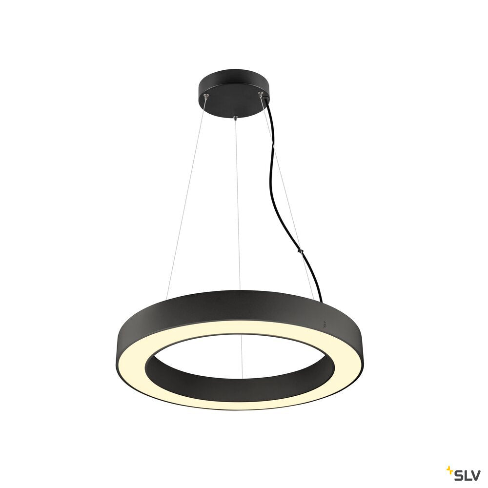 SLV MEDO® RING 60, pendant light, pendant length 300 cm, 3000/4000 K, 110°, PHASE, black 1008591