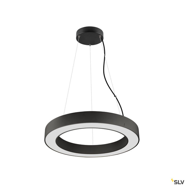 SLV MEDO® RING 60, pendant light, pendant length 300 cm, 3000/4000 K, 110°, PHASE, black 1008591