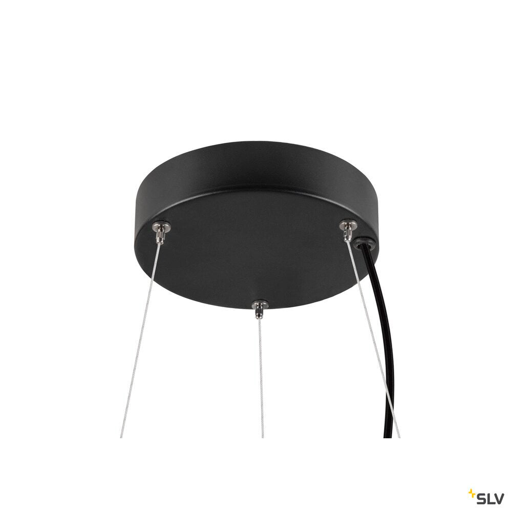 SLV MEDO® RING 60, pendant light, pendant length 300 cm, 3000/4000 K, 110°, PHASE, black 1008591