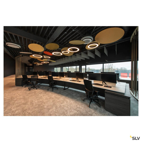 SLV MEDO® RING 60, pendant light, pendant length 300 cm, 3000/4000 K, 110°, DALI, touch, black 1008589