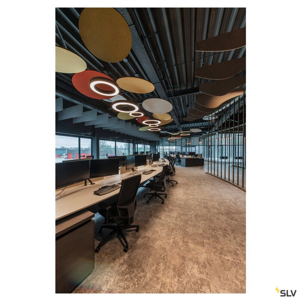 SLV MEDO® RING 90, pendant light, pendant length 300 cm, 3000/4000 K, 110°, DALI, touch, black 1008593