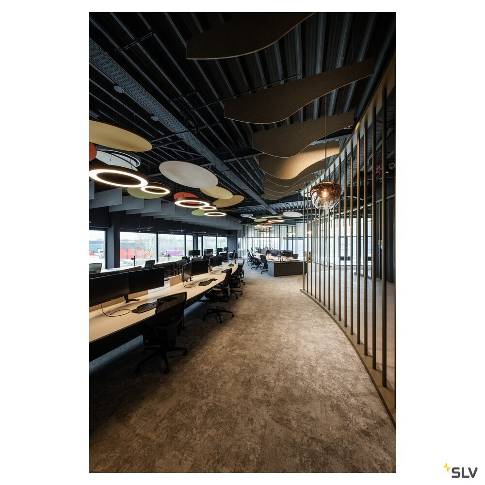SLV MEDO® RING 60, pendant light, pendant length 300 cm, 3000/4000 K, 110°, DALI, touch, black 1008589