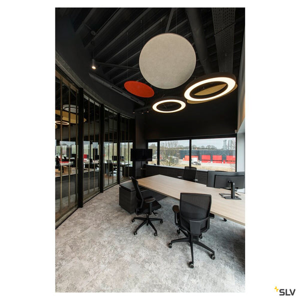 SLV MEDO® RING 60, pendant light, pendant length 300 cm, 3000/4000 K, 110°, DALI, touch, black 1008589