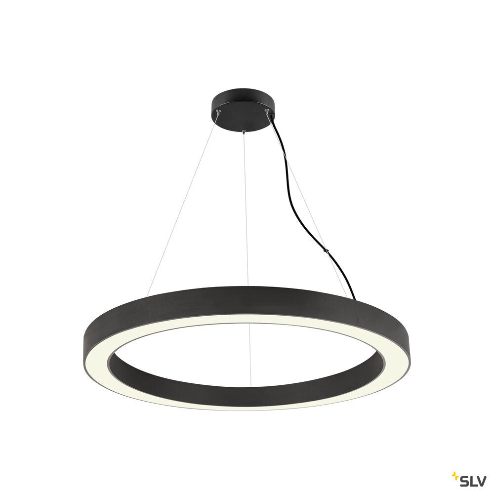 SLV MEDO® RING 90, pendant light, pendant length 300 cm, 3000/4000 K, 110°, DALI, touch, black 1008593