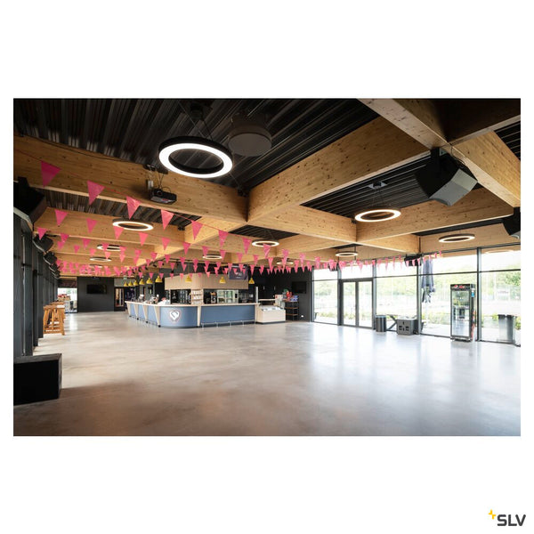 SLV MEDO® RING 90, pendant light, pendant length 300 cm, 3000/4000 K, 110°, DALI, touch, black 1008593