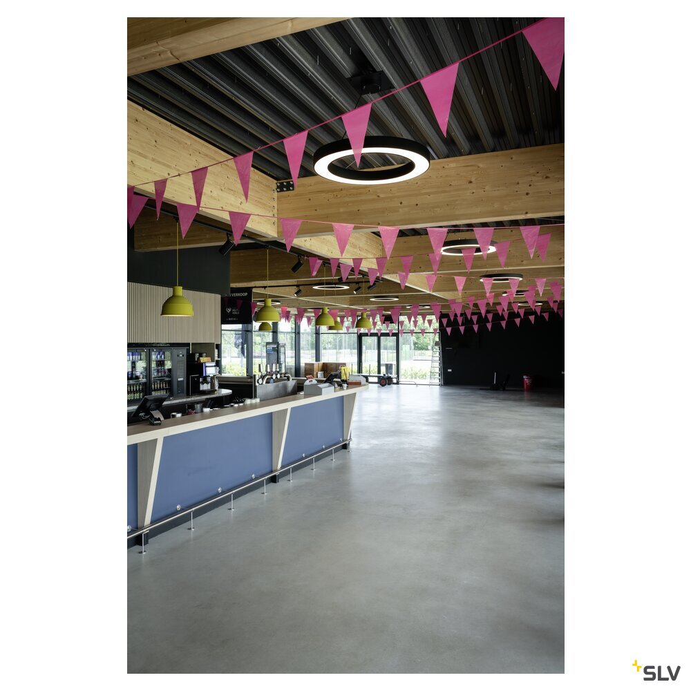 SLV MEDO® RING 90, pendant light, pendant length 300 cm, 3000/4000 K, 110°, DALI, touch, black 1008593