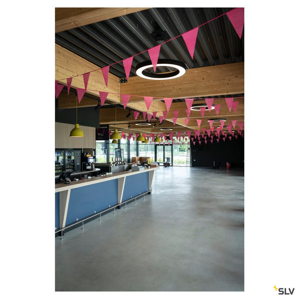 SLV MEDO® RING 90, pendant light, pendant length 300 cm, 3000/4000 K, 110°, DALI, touch, black 1008593