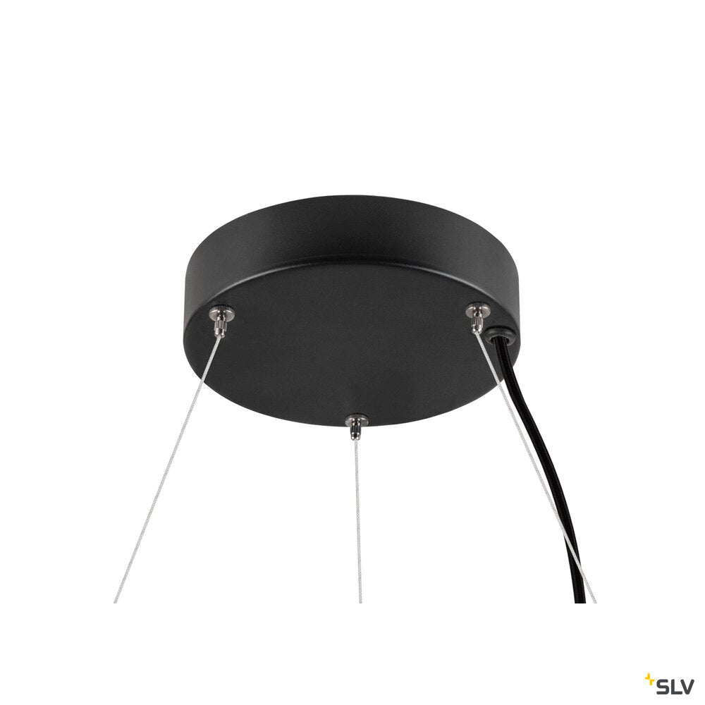 SLV MEDO® RING 90, pendant light, pendant length 300 cm, 3000/4000 K, 110°, DALI, touch, black 1008593