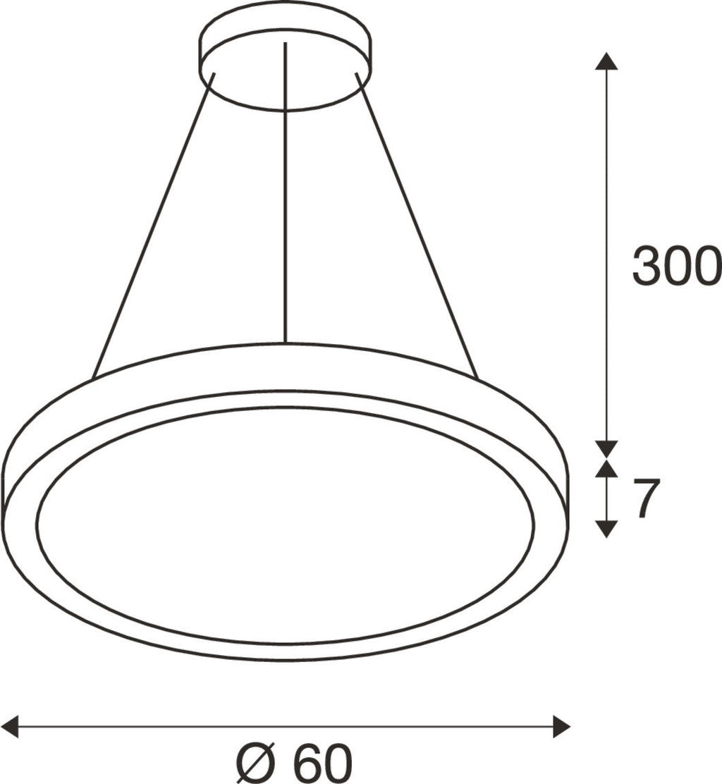 SLV MEDO® RING 90, pendant light, pendant length 300 cm, 3000/4000 K, 110°, DALI, touch, black 1008593