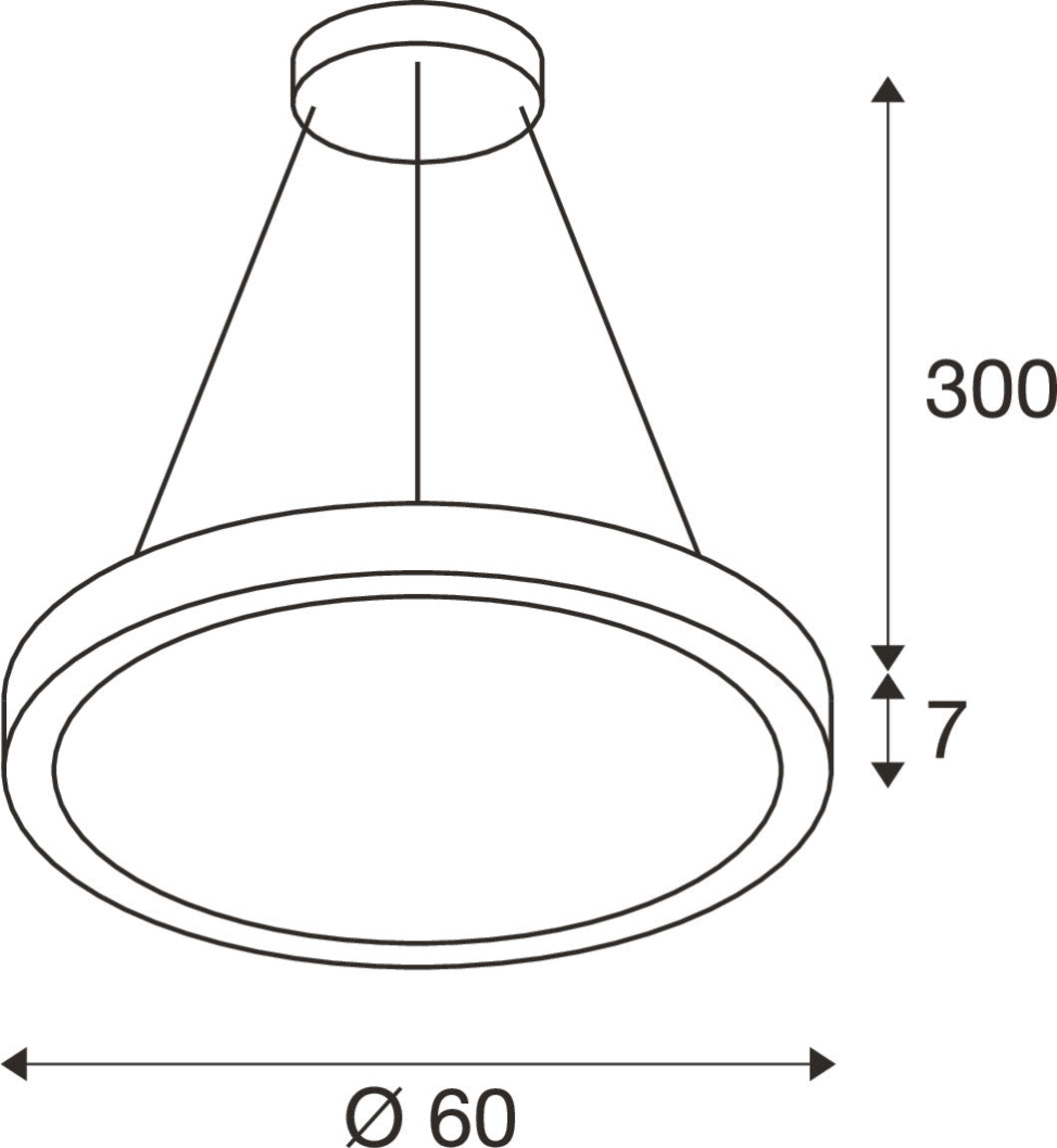 SLV MEDO® RING 90, pendant light, pendant length 300 cm, 3000/4000 K, 110°, DALI, touch, black 1008593