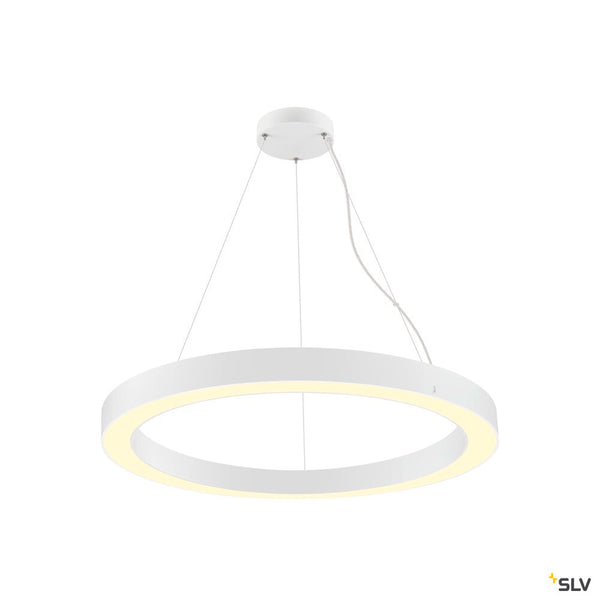 SLV MEDO® RING 90, pendant light, pendant length 300 cm, 3000/4000 K, 110°, DALI, touch, white 1008594