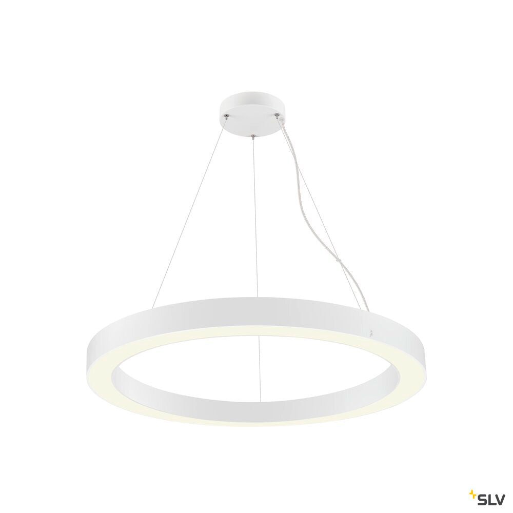 SLV MEDO® RING 90, pendant light, pendant length 300 cm, 3000/4000 K, 110°, DALI, touch, white 1008594