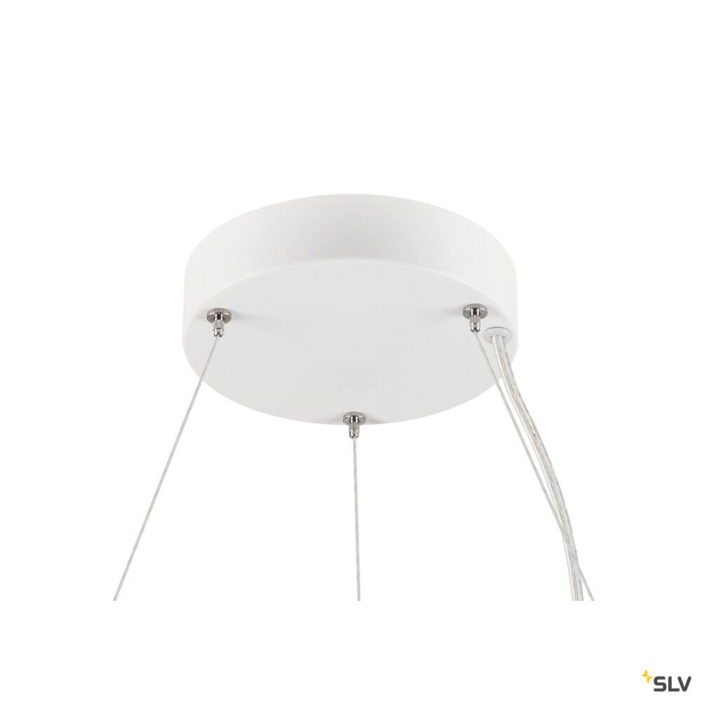 SLV MEDO® RING 90, pendant light, pendant length 300 cm, 3000/4000 K, 110°, DALI, touch, white 1008594