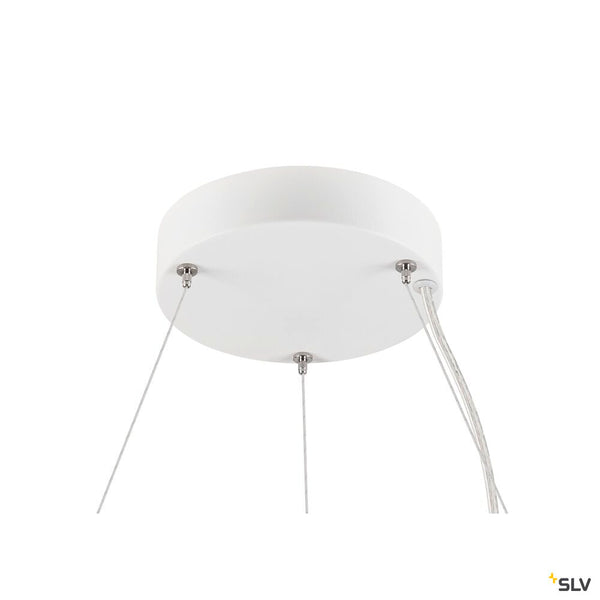 SLV MEDO® RING 90, pendant light, pendant length 300 cm, 3000/4000 K, 110°, DALI, touch, white 1008594