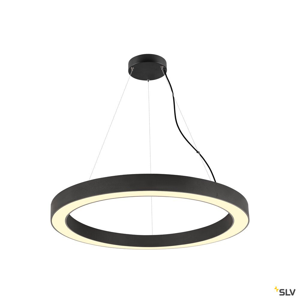 SLV MEDO® RING 90, pendant light, pendant length 300 cm, 3000/4000 K, 110°, PHASE, black 1008595