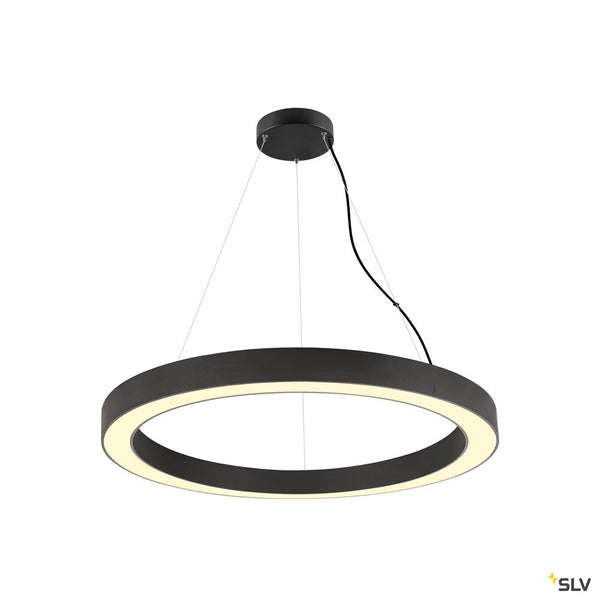 SLV MEDO® RING 90, pendant light, pendant length 300 cm, 3000/4000 K, 110°, PHASE, black 1008595
